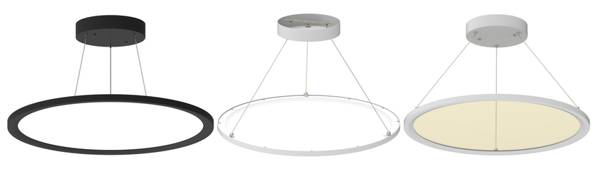 Cyanlite LED round panel light suspended pendant